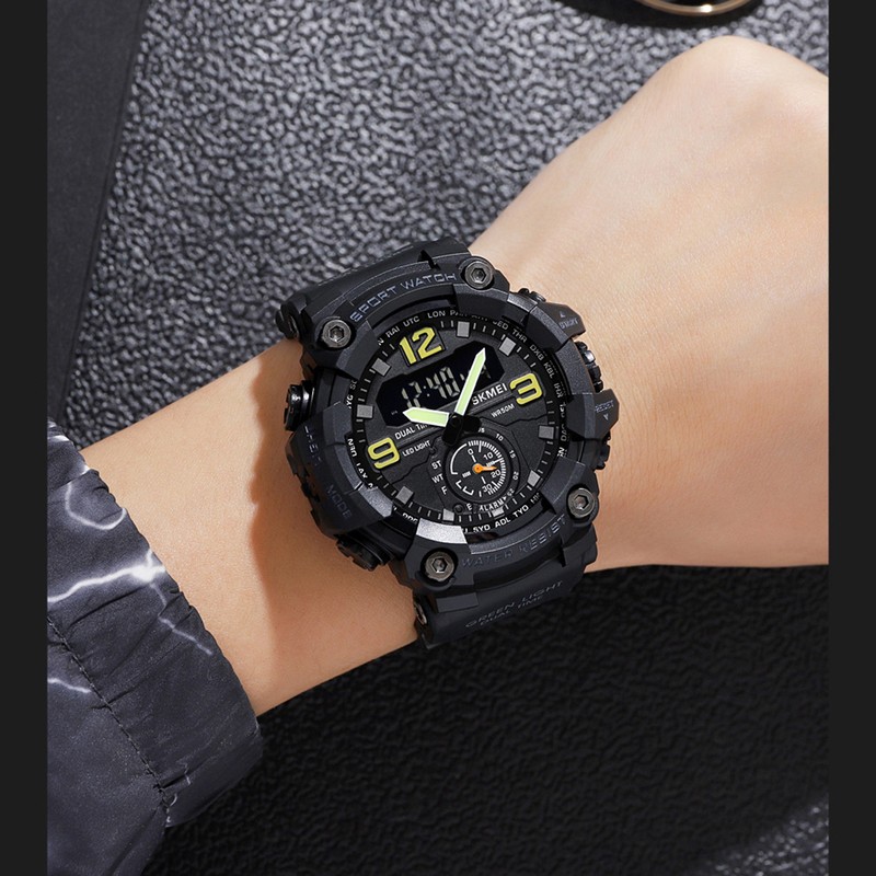 SKMEI 1965 Men Watch Professional 30M Water Resistant Double Display