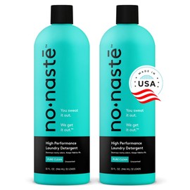 Nonaste Liquid Laundry Detergent - Pure Clean, 64 Fl Oz (Pack of 2) - Active Wear Laundry Detergent for Workout Clothes & More - Unscented, Gentle & Color Safe