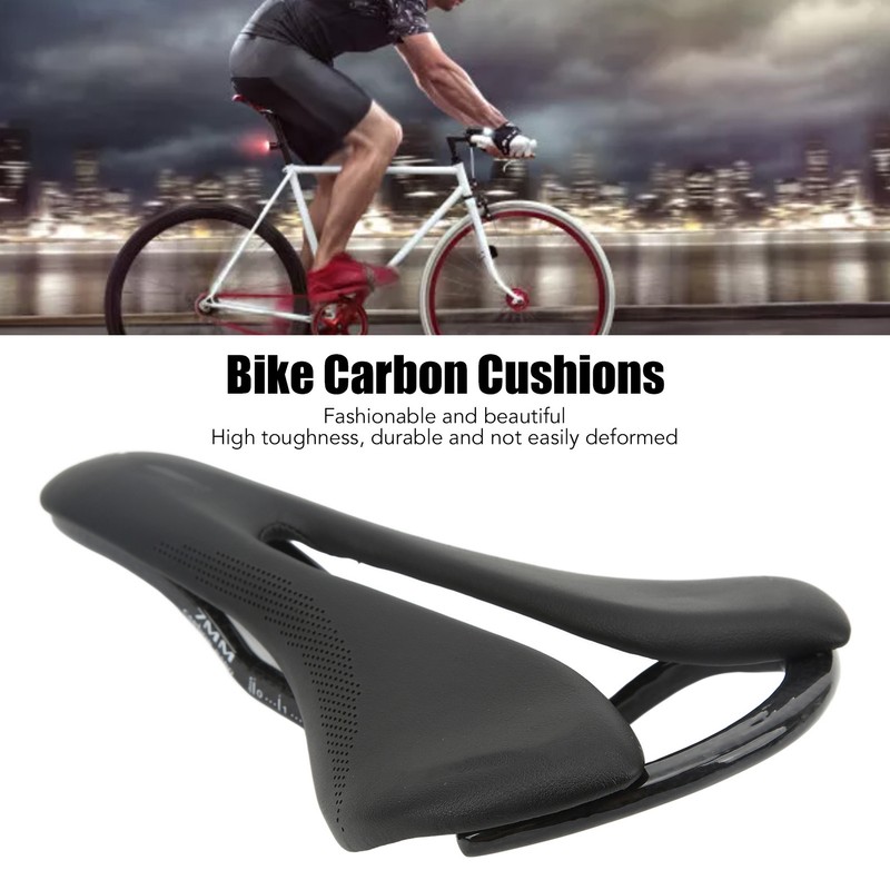 Road Bike Saddle Carbon Fiber Wear Resistant Breathable Hollow Bicycle