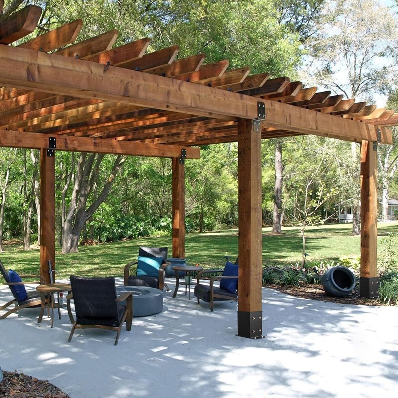 VEVOR 4x4 Post Base 4 Pcs, Inner Size 3.6"x3.6" Post