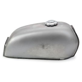 The Peanut Classic Style Gas Tank - Raw Steel - Motorcycle Gas / Fuel Tank 1.6 Gallon 6L