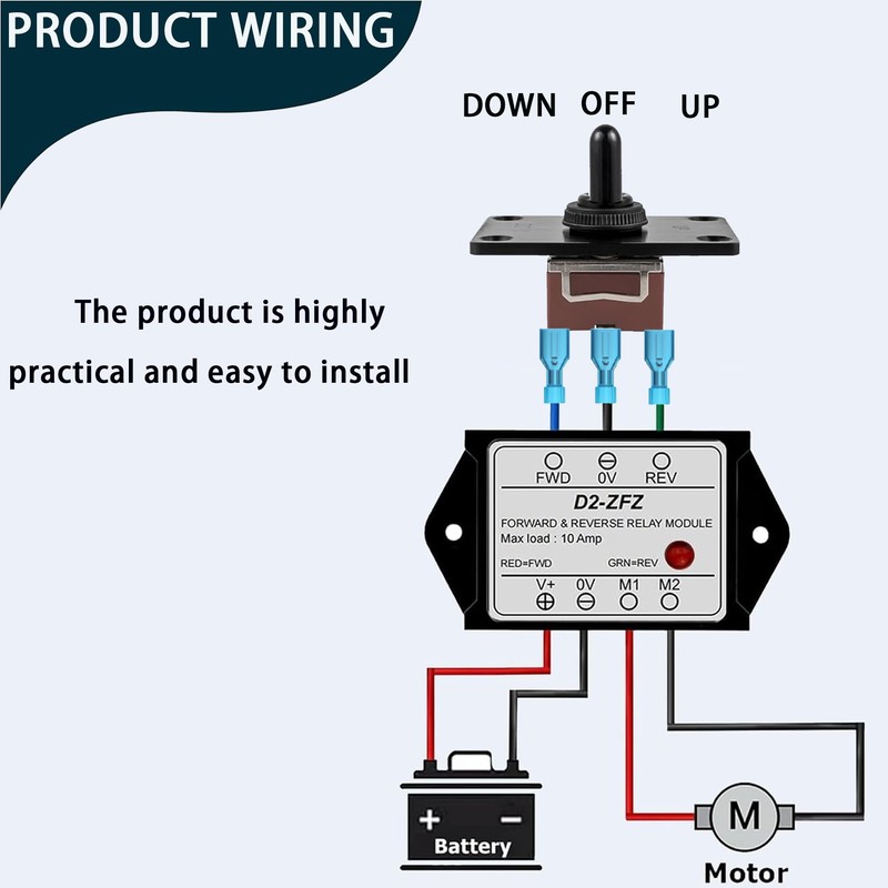 AMAKE DC12 V Forward/Reverse Relay Module,Linear Actuator Forward/Reverse Relay Module,with