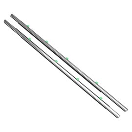 Motoforti Weatherstrip Window Seal, Window Trim Seal Belt, for Acura MDX 2014-2020, PVC, Rear Left & Right, No.72910TZ5A01/72950TZ5A01, Black Silver Tone, 2pcs