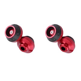 2 Pieces Fork Wheel Crash Pads CNC Aluminium Motorcycle Fall Protection Scooter Moped Red Motorcycle Accessories