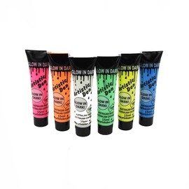 Artistic Den Australian Made Face Paint, UV Glow In The Dark Collection Washable Non-toxic Face Body Paint Set of 6 x 15ml Tubes