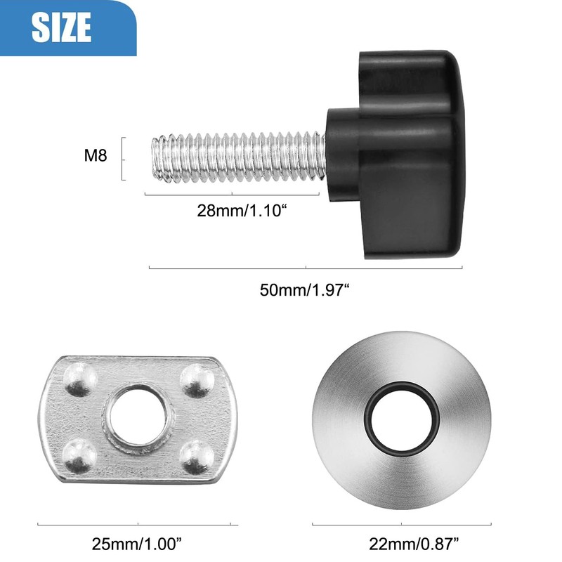 Greluma 8 Sets Universal Hardtop Screws for Jeep Wrangler -