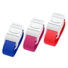 Pack of 3 different colour Quick Release Medical Tourniquets (BLUE/PURPLE/RED)