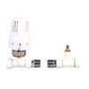 London Taps Thermostatic Radiator Valve TRV and Lockshield Set, White
