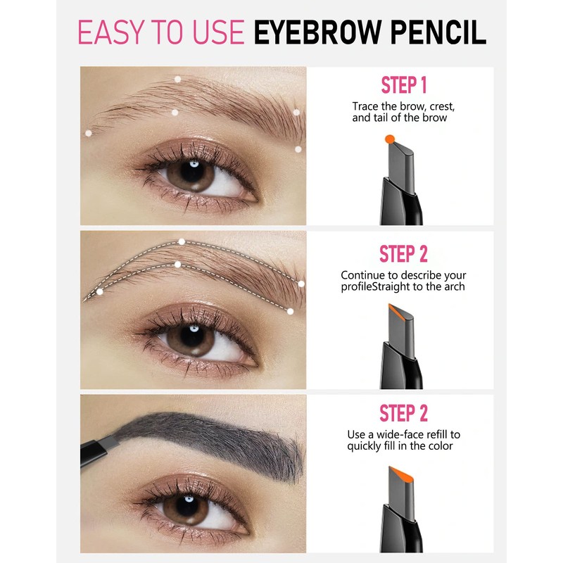 Grey Eyebrow Pencil for Older Women, Grey Eye Brow pencil