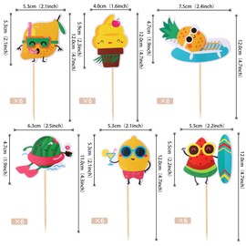 1 decoración para tarta de cumpleaños de verano, playa, con purpurina, para verano, piscina, para decoración de pasteles, para fiestas de cumpleaños, fiestas, decoración de pasteles, color azul