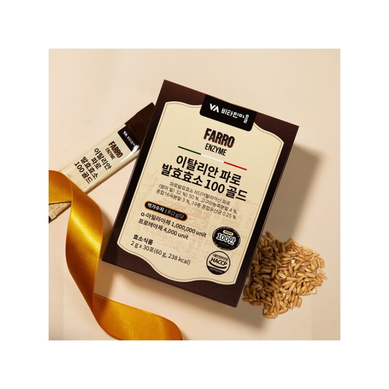 Vitamin Village 비타민마을 100만역가수치 이탈리안 파로 곡물 발효효소 100 골드