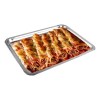 AJC Pack 2pz Charola Para Servir Y Cocinar Acero 26x19x2