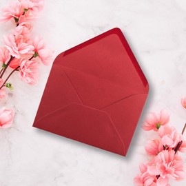 FarbenFroh by GUSTAV NEUSER 50x envelopes B6-17.5 x 12.5 cm rose red wet glue with pointed flap 120 g/m² for wedding, greeting cards, invitations