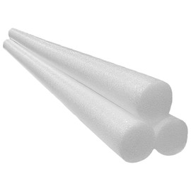 Oodles of Noodles Solid Deluxe Foam Pool Swim Noodles 3 Pack 55 Inch Length - White