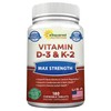 aSquared Nutrition Vitamin D3 with K2 Supplement-180 Chewable Tablets, Max