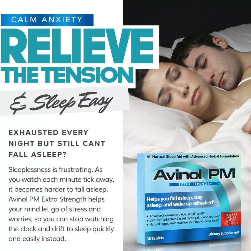 Avinol PM Extra Strength -Melatonina 5 mg Fórmula Natural con