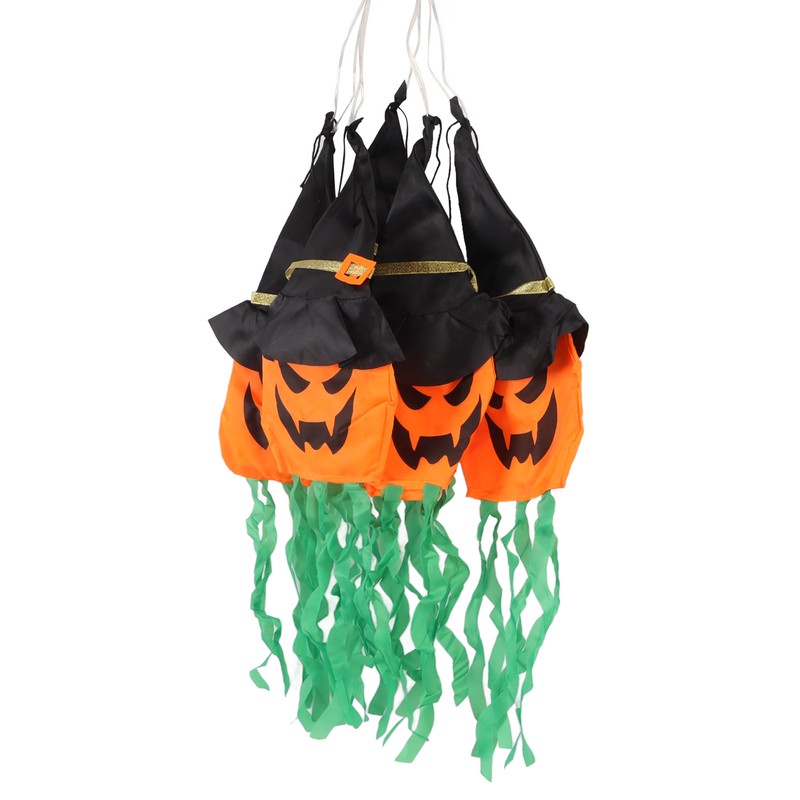 Pumpkin String Lights Clear Pattern Spooky Ambience Battery Powered LED