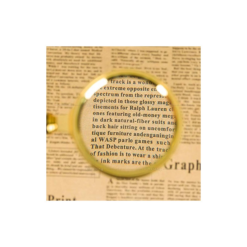 Takelablaze Wooden Handle Magnifier Loupe Magnifier 5 Magnification Mahogany Handle
