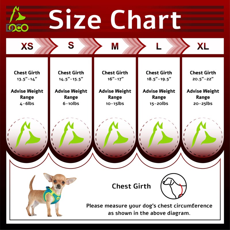 DOCO Dog Harness for Large Sized Dog - Athletica Adjustable,