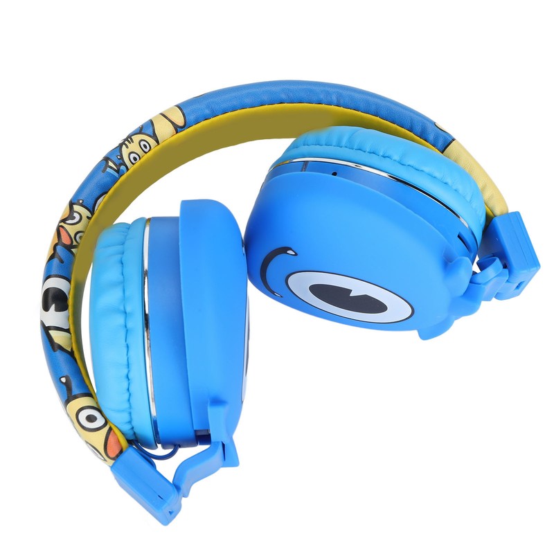 YLFASHION Kids Bluetooth Headphone Cartoon Foldable Adjustable Wireless Headset with