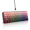 Snpurdiri 60% Wired Gaming Keyboard, 61 Keys RGB Backlit Ultra-Compact