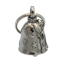 Guardian Bell USA AMGB-208 Wizard Bell Amulet Biker Keychain Traffic Safety Amulet Bell, Pewter