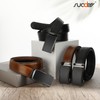 SUOSDEY Men's Automatic Leather Belt Ratchet Belt for Business Casual