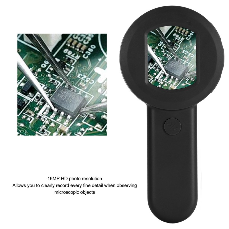 Handheld Digital Microscope 16MP 2.0in Screen 8LED 500mAH Battery Magnifier