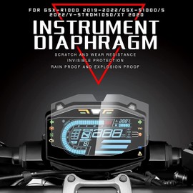 BAIONE Worldmotop Screen Protector Instrument Film Motorcycle Scratch Cluster Dashboard Protection Compatible with Suzuki GSX-R1000 GSX-R 1000 19-21 GSX-S1000 2022 V-Strom 1050 1050XT 2020