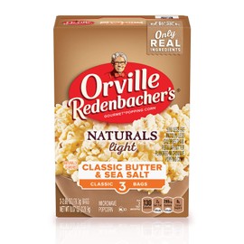 Orville Redenbacher's Naturals Light Classic Butter & Sea Salt Microwave Popcorn, 2.69 Ounce Classic Bag, 3-Count
