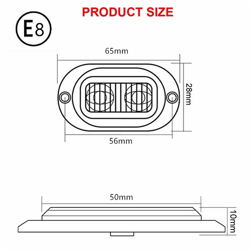 Krtopo 10 x Side Marker Light 12/24 V Trailer Corner