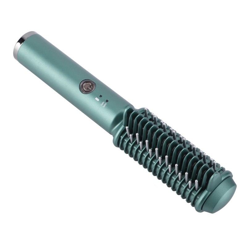 Cordless Hair Straightening Curling Brush Evenly Quickly Heating USB Rechargeable