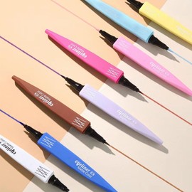 Metfdlaig Pink Liquid Eye Liner Pen with Ultra Fine Felt Tip, 24 Hours Waterproof & Smudge-proof Eyeliner Pen, Quick Drying Formula Long Lasting High-Pigmented Eye Makeup Gift Kit(Pink)