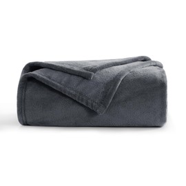 Aisbo Cuddly Fluffy Blanket Dark Grey - Fleece Blanket Warm Sofa Blanket for Winter, Cuddly Blanket Anthracite Soft as Living Room Blanket 130 x 150 cm Small Couch Blanket