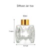 2PCS 50ml/1.7oz Empty Clear Glass Diffuser Bottle Diffuser Jar with