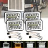 AMUNIESUN 4PCS 4"X6" Inch LED Headlights Compatible With Trucks Kenworth