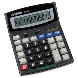 Victor 1190 1190 Executive Desktop Calculator, 12-Digit LCD
