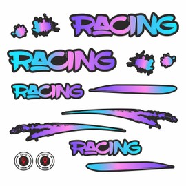 BIKE-label X400064VA Bicycle Sticker Set E-Bike Scooter Racing Urban Lettering 14-Piece