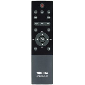 Toshiba Original Genuine Toshiba CT-RC2US-17 TV Remote Control 55L621U 49L621U 43L621U