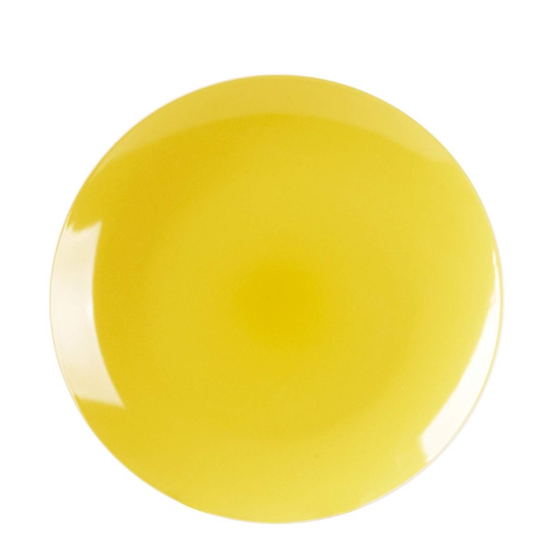 HomeVss, Stoneware Coupe 16pc Dinnerware Set, Outside White + Inside