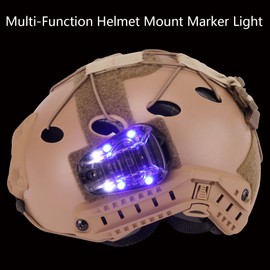 Phoking Tactical Helmet Light Survival Signal Light Military Identification Light IR and Visible LED Helmet Strobe for Outdoor Sports