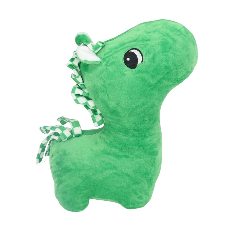 Plush Green Horse Toy Portable Mini Soft Comfortable Cute Fun