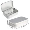 DUOFIRE Rectangular Tin Box with Lid Metal Container Small Tin