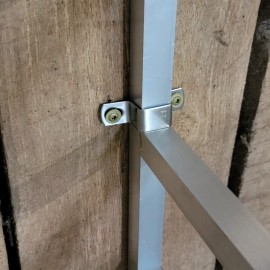 Rite Farm Products 4 PACK OF WALL MOUNT BRACKETS WITH SCREWS FOR 1 INCH ALUMINUM SQUARE TUBING