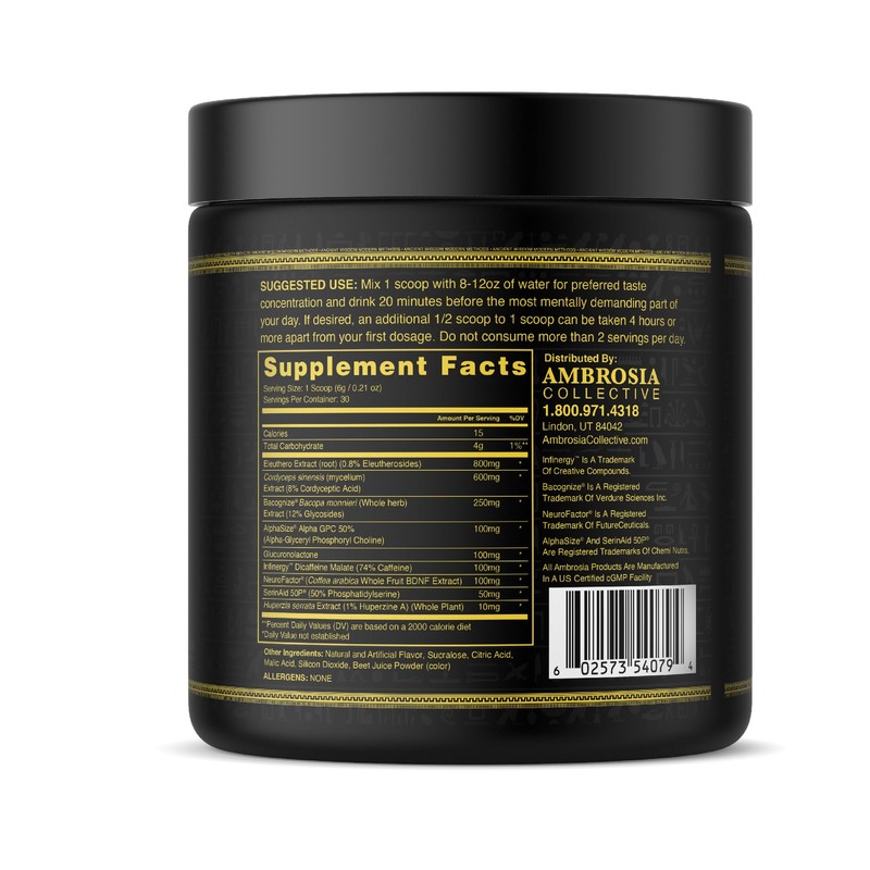 Ambrosia Mental Jewels Powder - Cognitive Enhancer | Increase Memory,