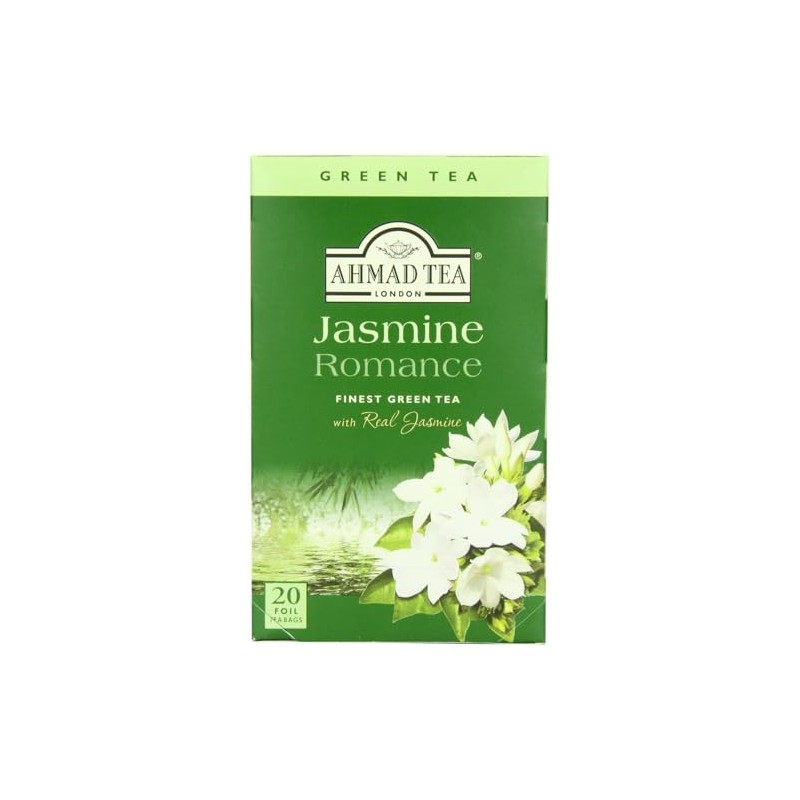 Ahmad Tea Jasmine Romance Green Tea, 20-Count Box