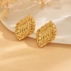 ARAVOP Chunky Stud Earrings for Women 18K Gold Plated Large
