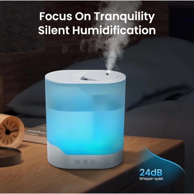 YOGIN Air Humidifier for Bedroom, 3L Top-Fill Cool Mist Humidifier&ess