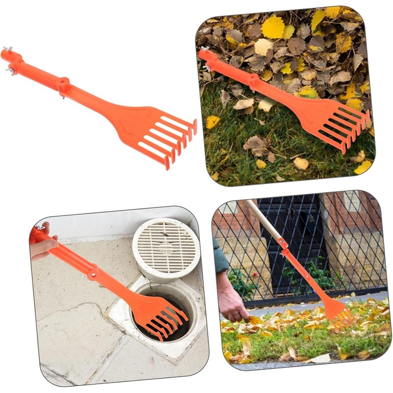 WADY Gutter Rake Rotatable Handle Gutter Cleaning Rake Multi Use