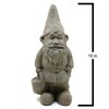Garden Gnome with Bucket: Solid Durable Stone Statue with Vintage